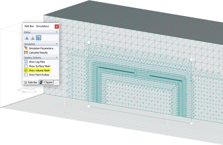 Volume Mesh of Wind Tunnel